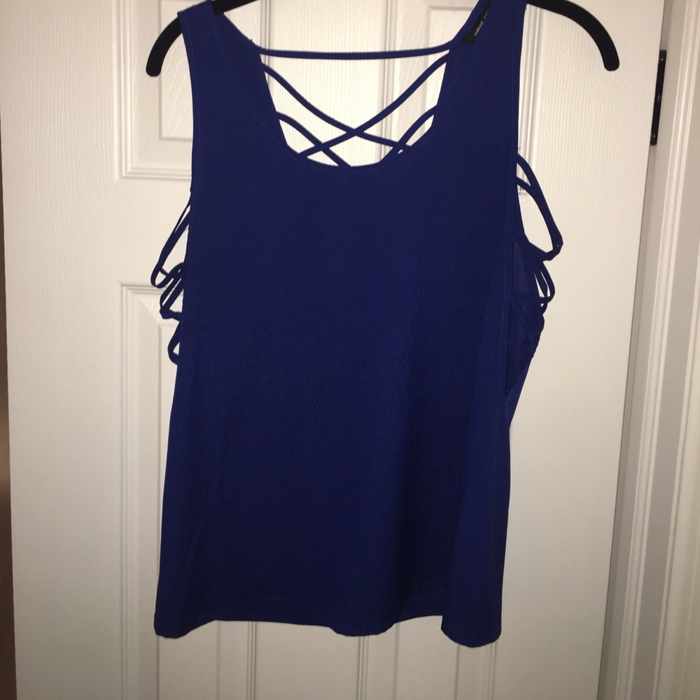 Naked Zebra Criss cross back and sides  tank