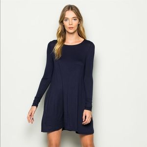 Navy Swing Dress
