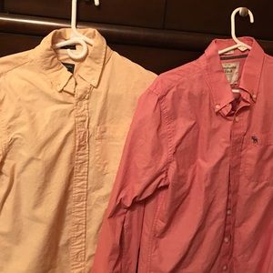 A&F Men's Muscle Shirts - Orange and Pink