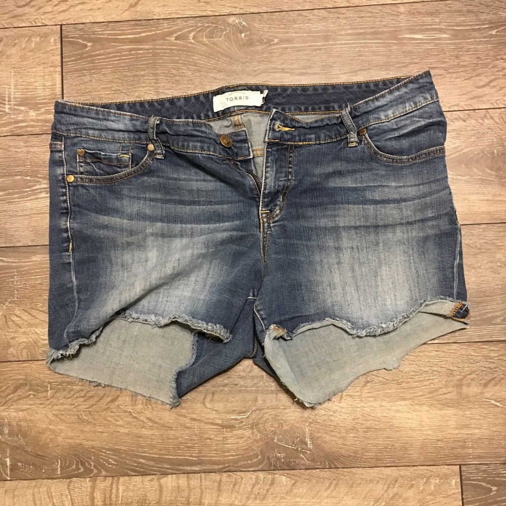 Torrid shorts distressed with frayed hem