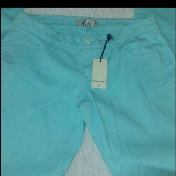 Cute aqua blue skinny jeans - Picture 2 of 2