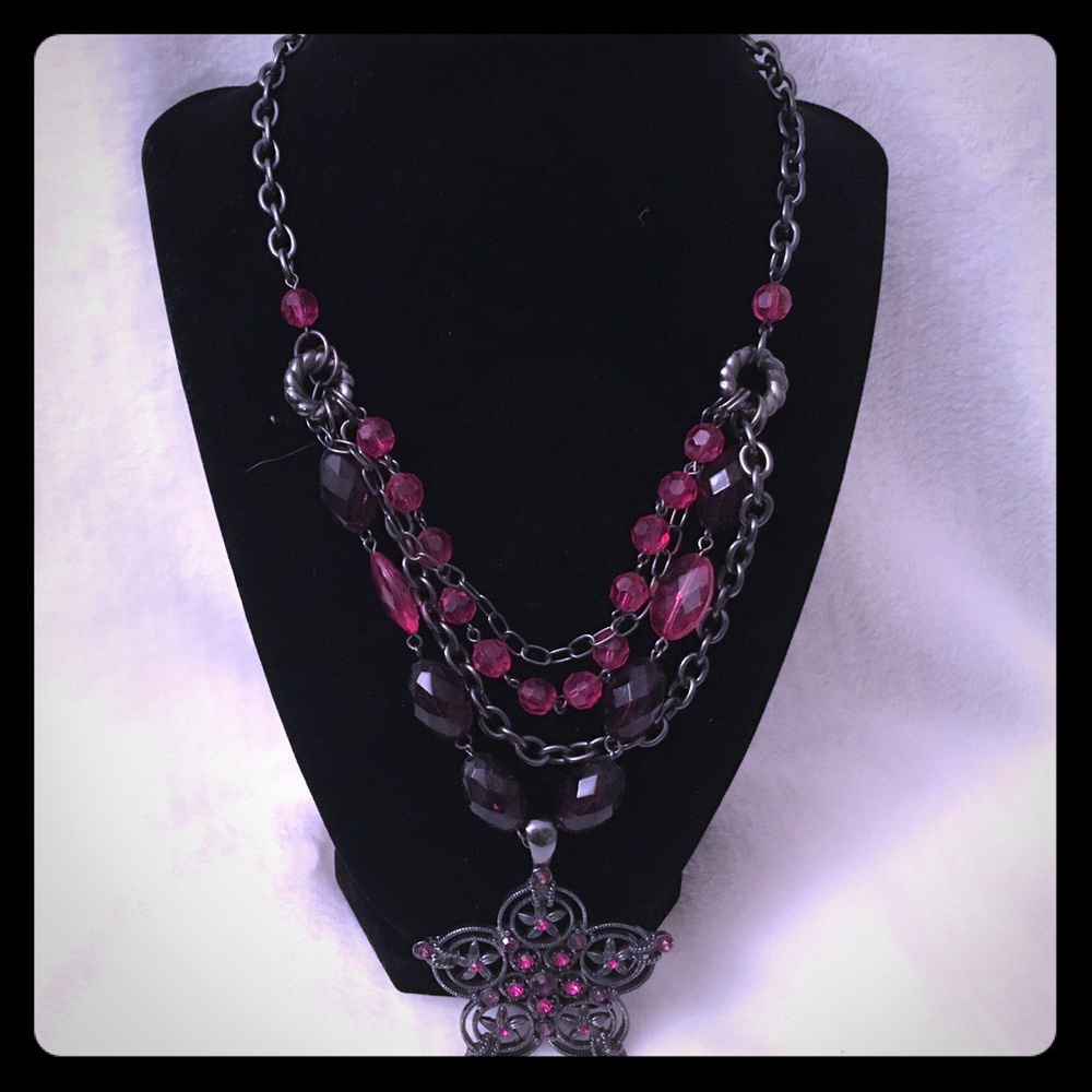 Pink and purple necklace