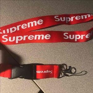 Red or Black Supreme Lanyard