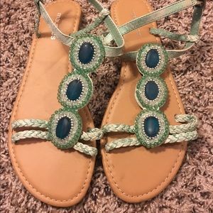 Maurices sea foam green sandal