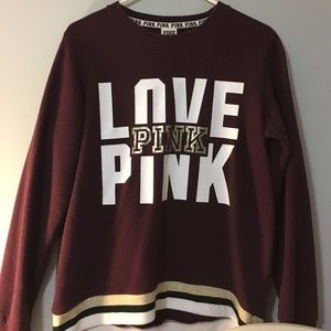 Victoria's Secret maroon crew neck