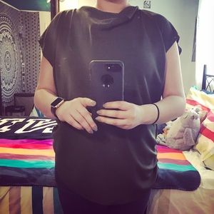 Lane Bryant Asymmetrical Olive Blouse