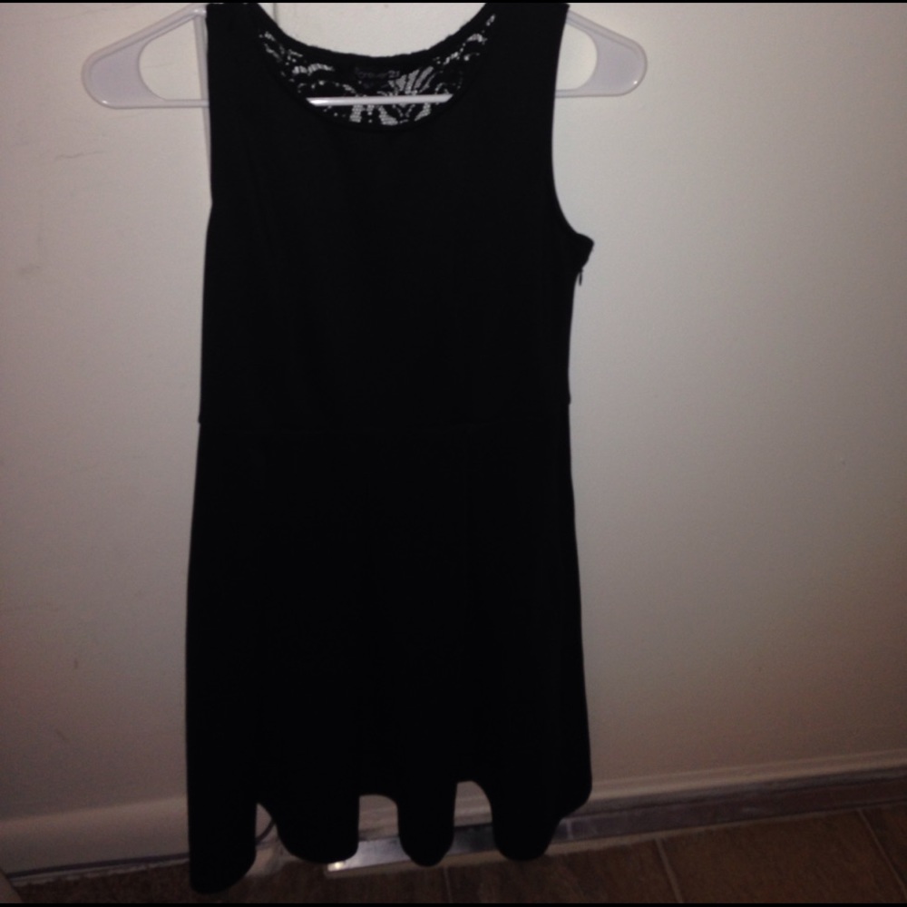 Little Black Dress with Lace Back