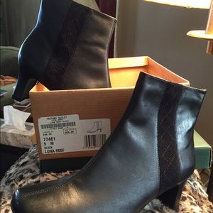 Ladies leather dress booties