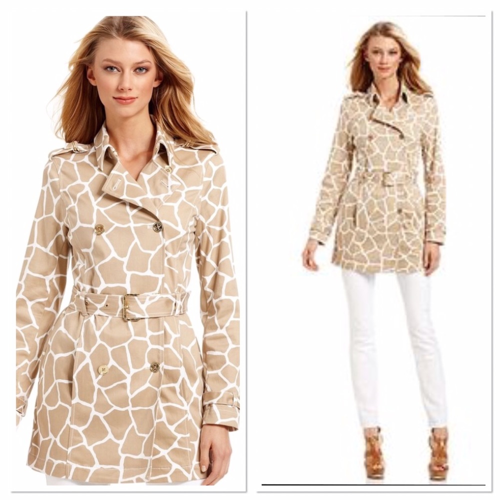 MICHAEL KORS ANOMAL PRINT COAT NWT$195 PL