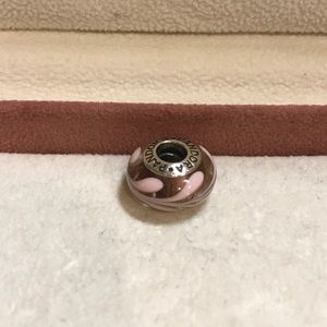 Pandora Pink Swirl Murano Glass Charm