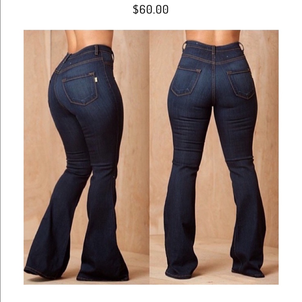 High waist flare jeans