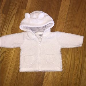 White infant coat