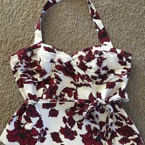 White House Black Market Floral Halter Size 14
