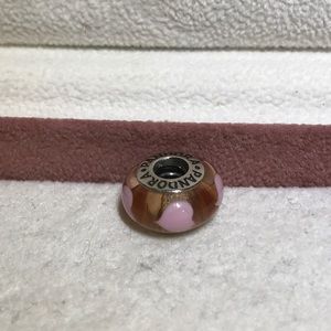 Pandora Pink Heart Murano Glass Charm