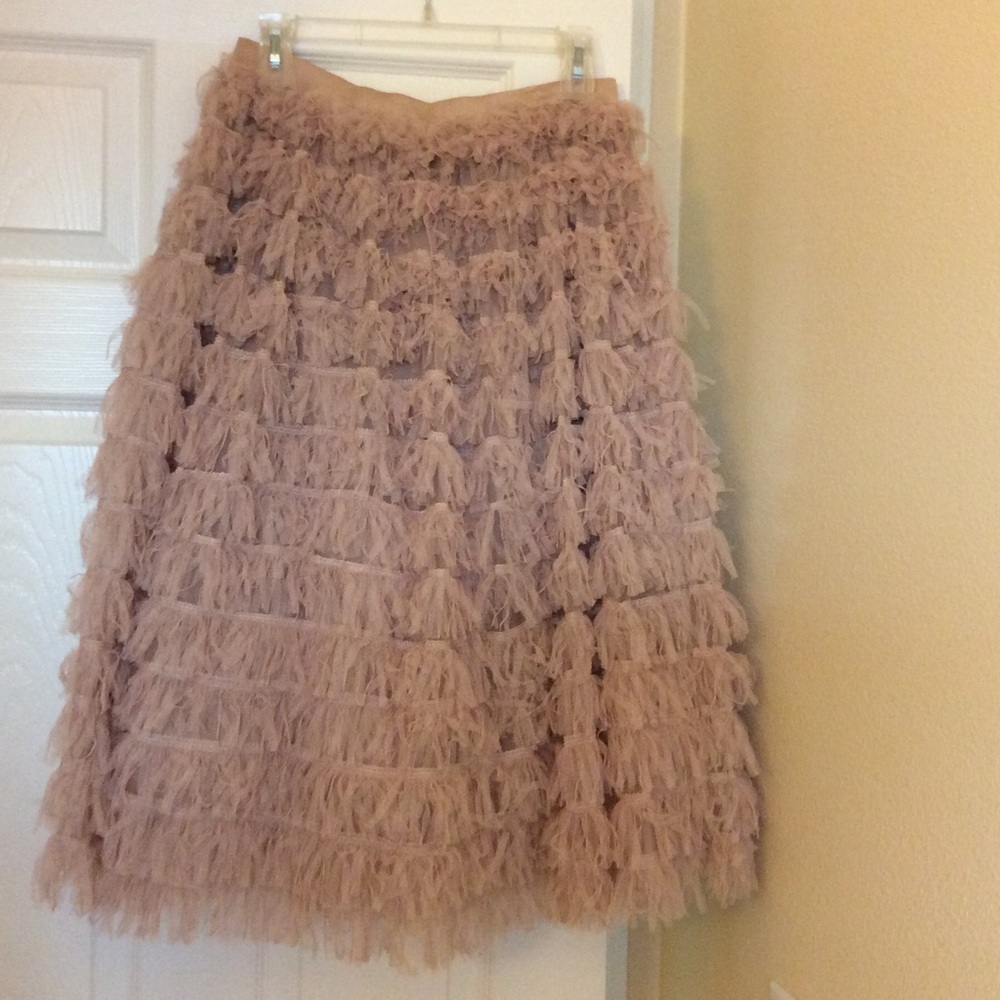 🌟Nude Ruffle Skirt🌟 - Picture 2 of 8