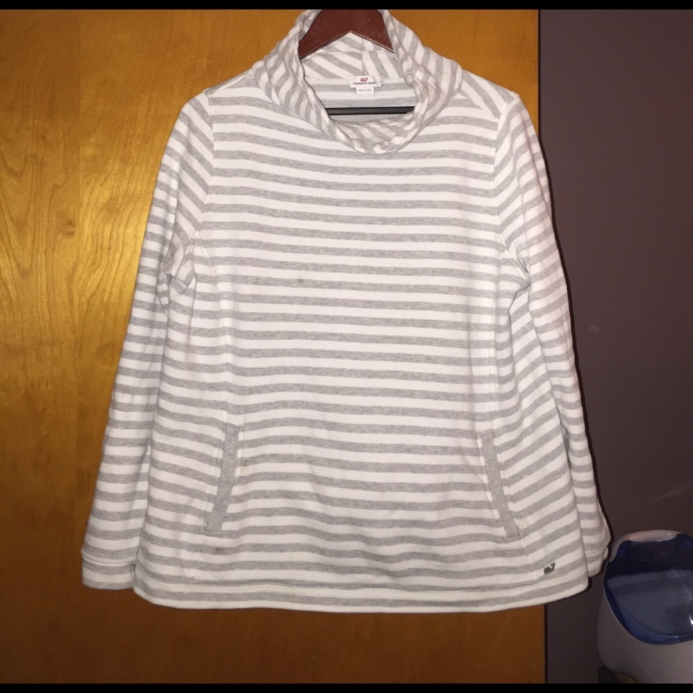 Vineyard Vines cowl neck striped sweatshirt
