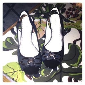 6.5 Black Coach Wedges