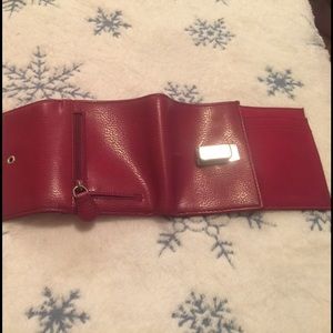 Liz Claiborne red leather wallet