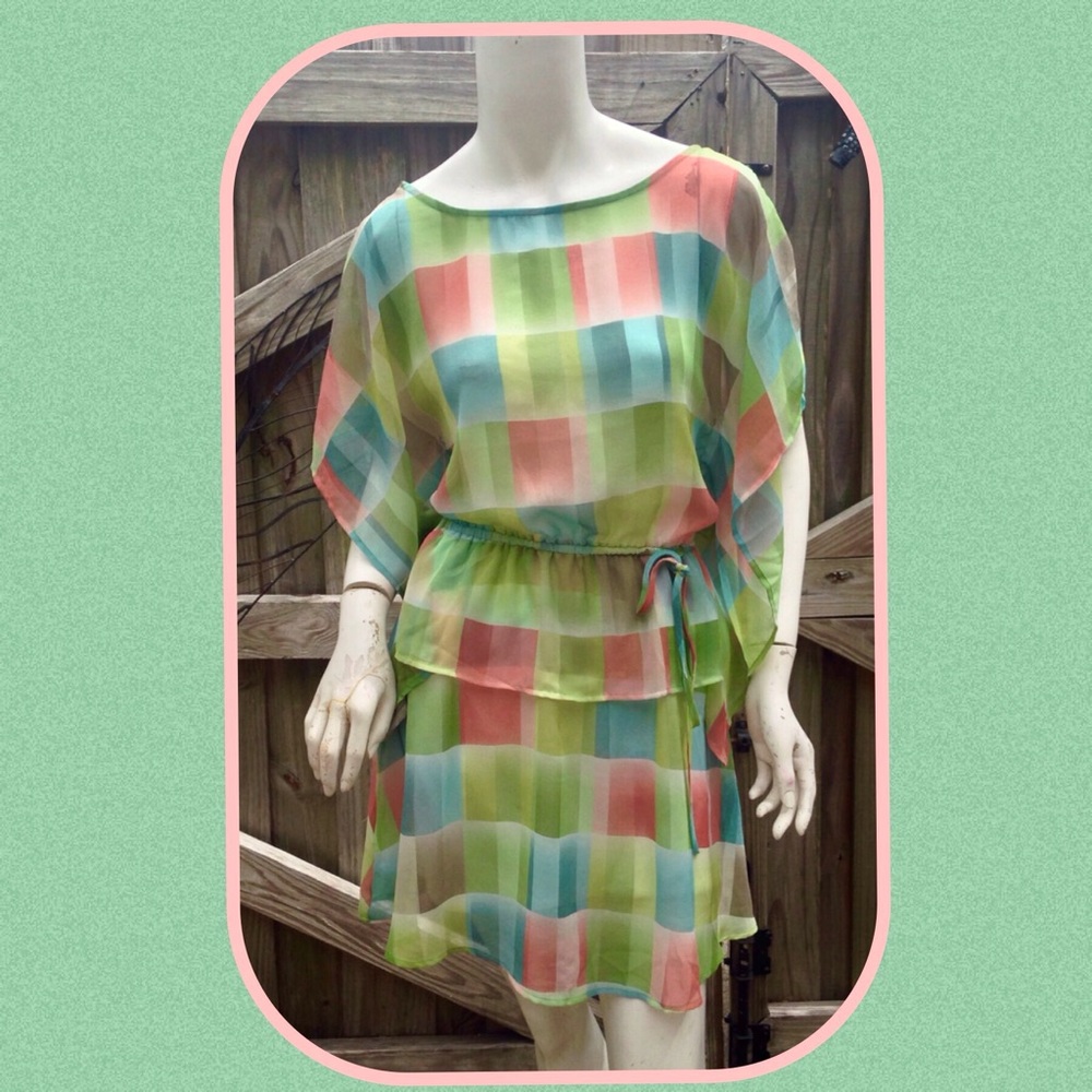 Potters Pot Square Print Dress Medium