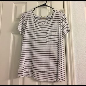 Stripped short sleeve top
