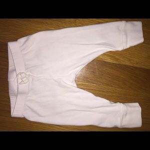 White infant leggings