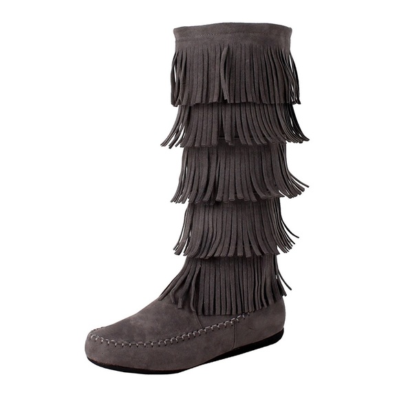 ✂️ 1 Hour Sale Fringe Layered Boots - Picture 2 of 4