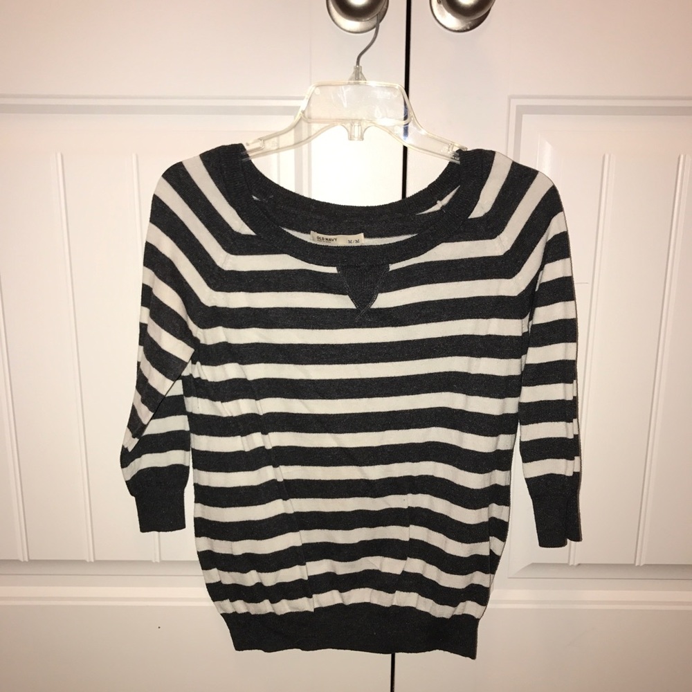 black and white stripped sweatshirt