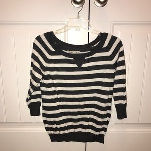 black and white stripped sweatshirt