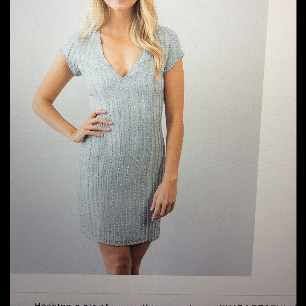 Silver sequin dress