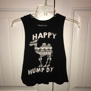 happy hump day crop top