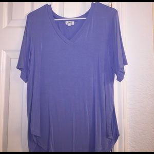 Purple short sleeve piko top