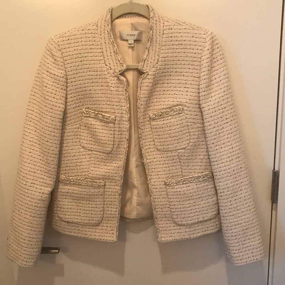 J Crew Sparkle Tweed Jacket