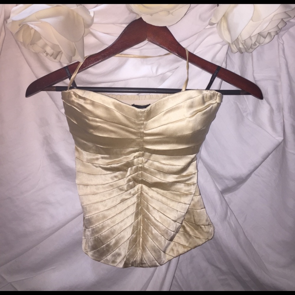 Bebe satin halter top