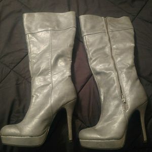 Relist Brand new grey high heel boots