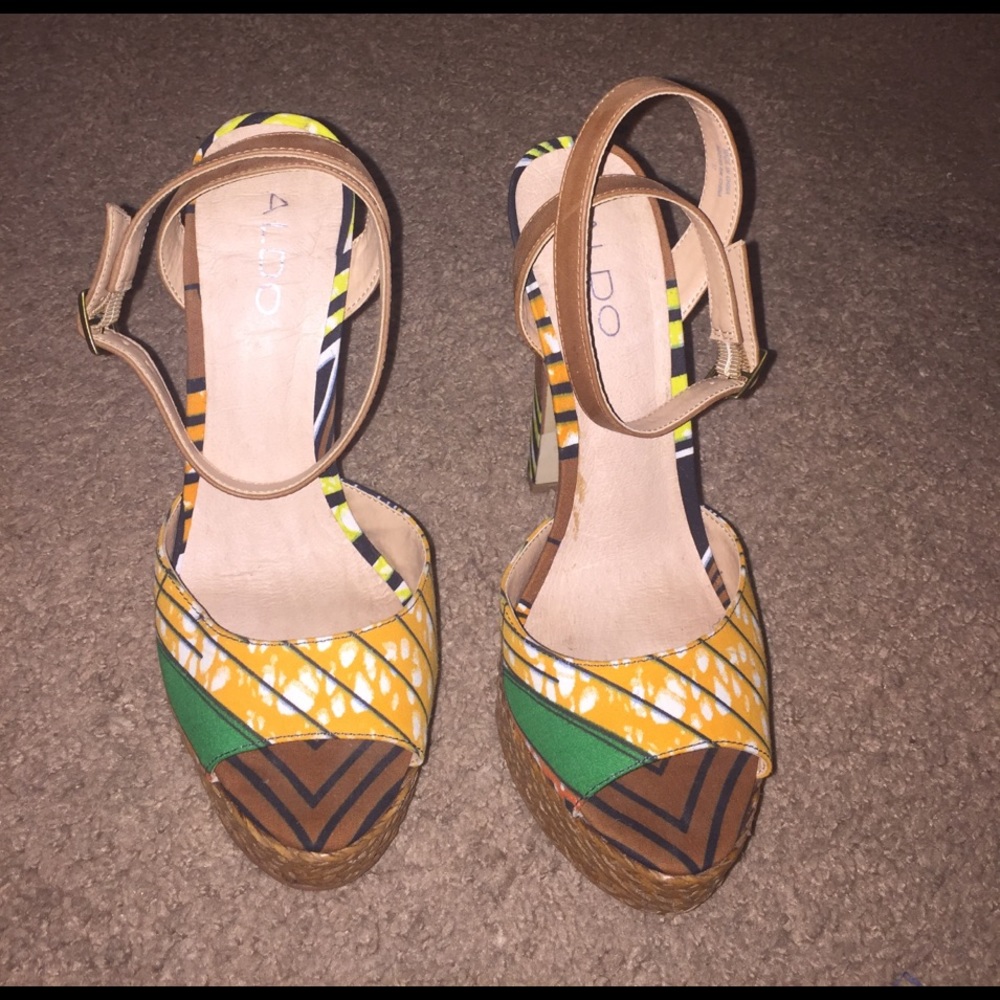 African print Aldo heels