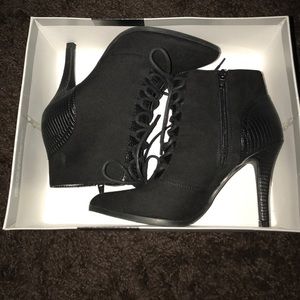 Black Lace Up Booties