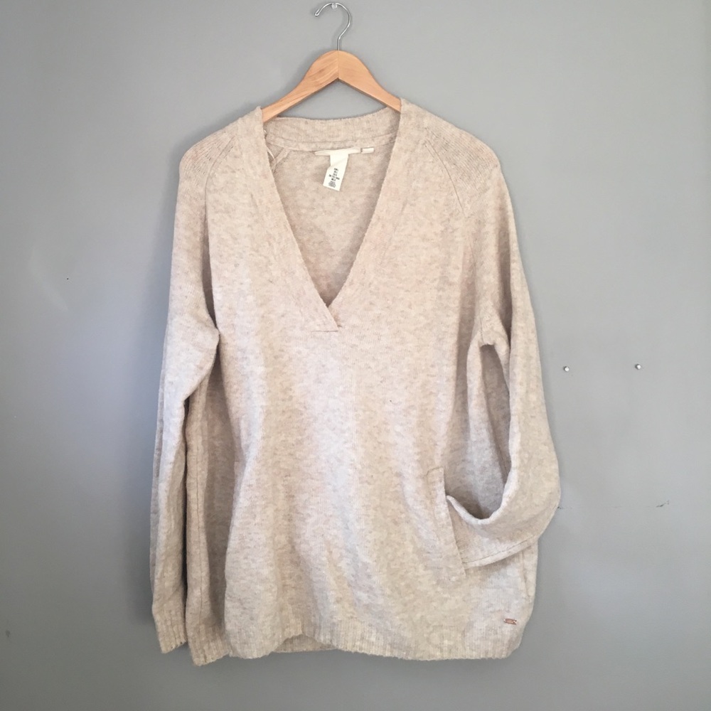 Oversized cozy fall stretchy H&M wool sweater
