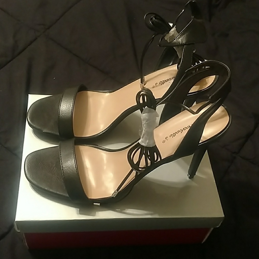 Lace up high heels