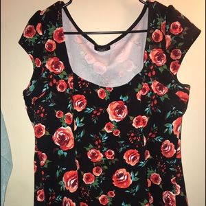 Floral peplum top