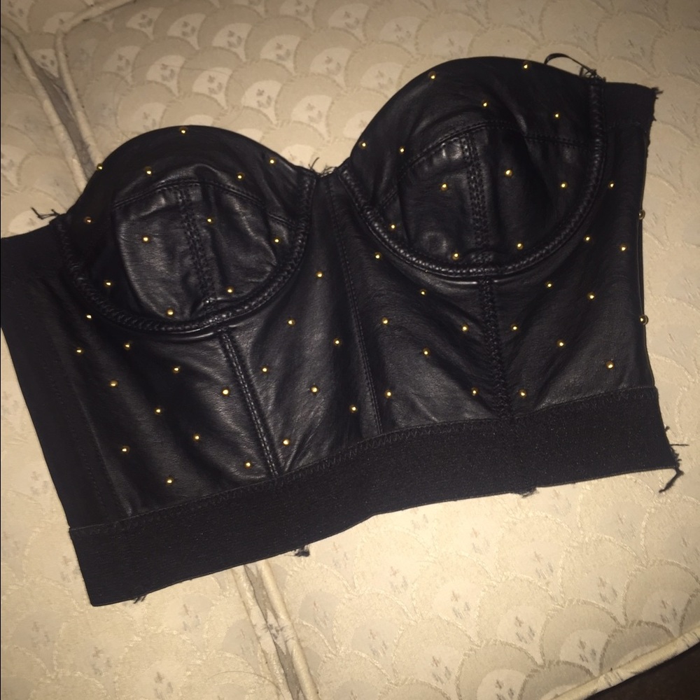 Black studded corset