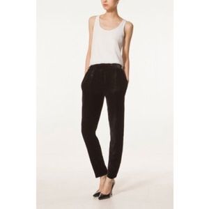 Massimo dutti velour pants