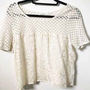 Abercrombie & Fitch White Lace Top