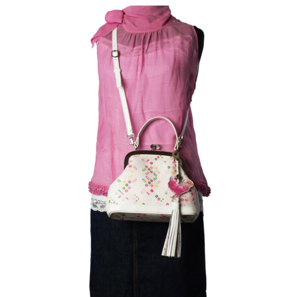 Mini Cross Body Pink Frame Satchel Leather Bag 👛 - Picture 2 of 5