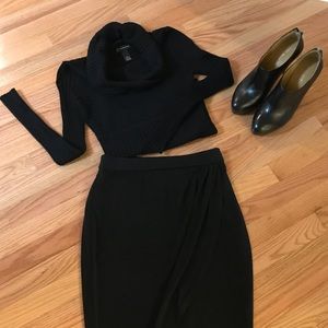 INC International Concepts Black Cowl Sweater. NWT