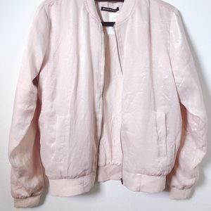 Brandy Melville Baby Pink Bomber