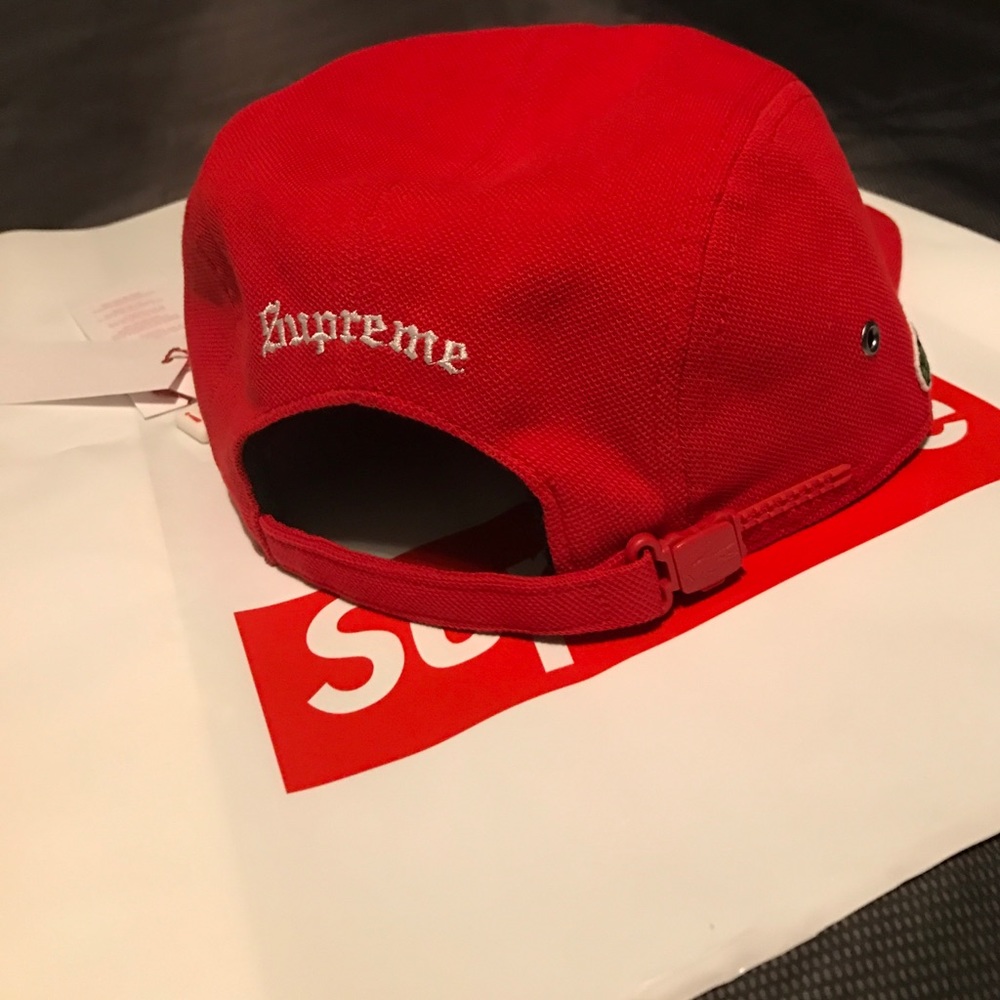 Supreme X Lacoste red hat