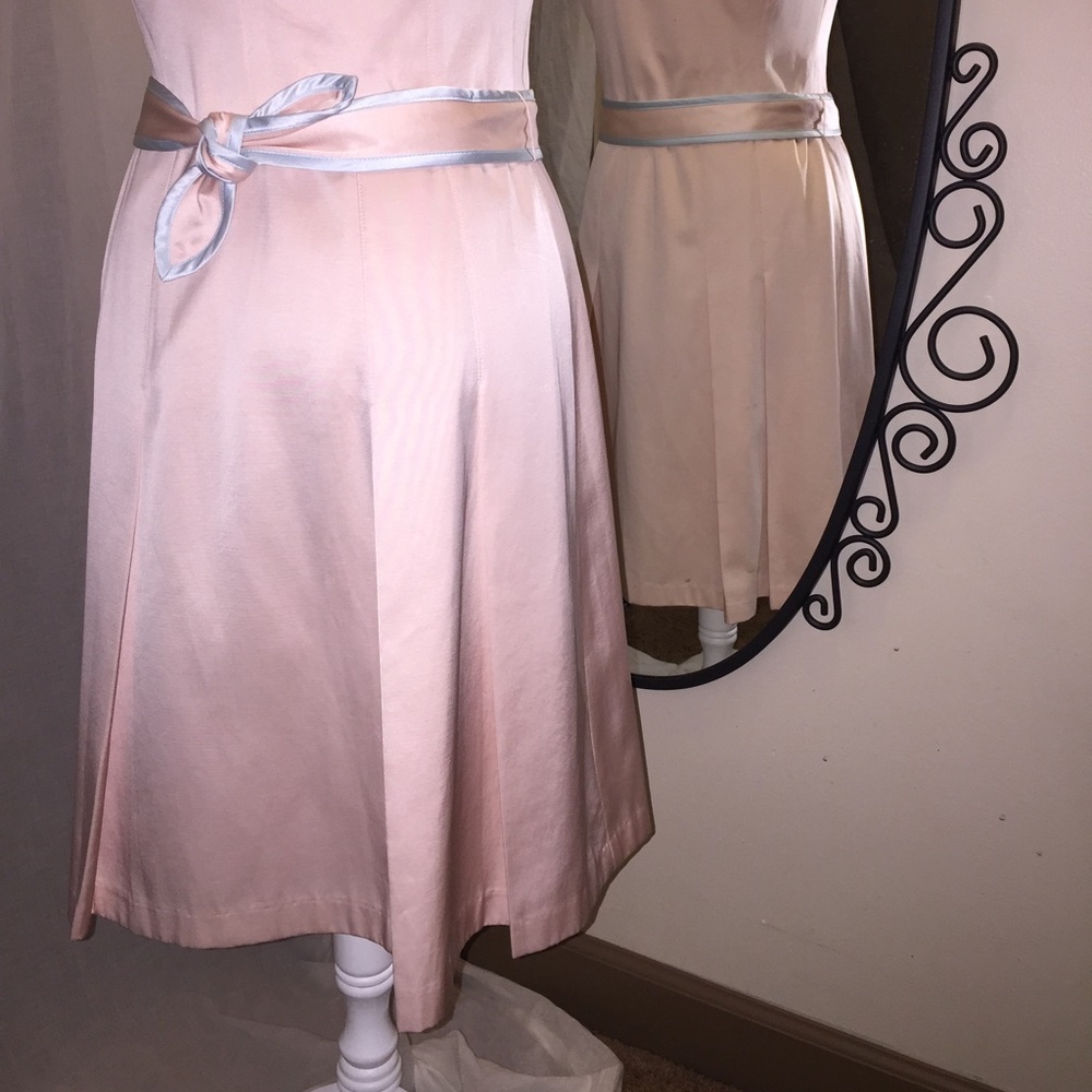 Tocca strapless dress with tie sash. - Picture 2 of 6