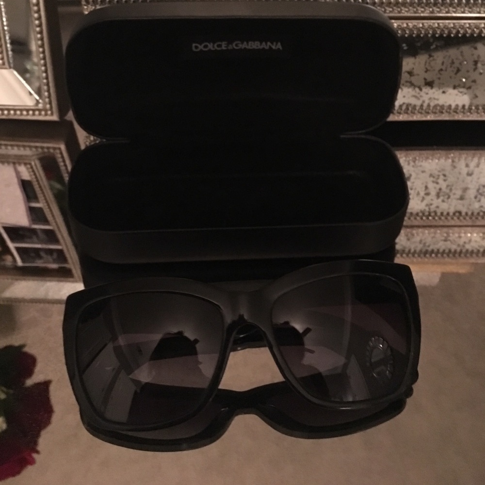 Dolce & Gabbana black oversized glasses