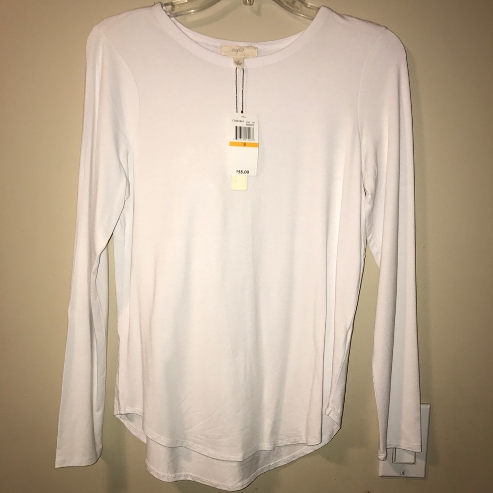 NWT white long sleeve tee