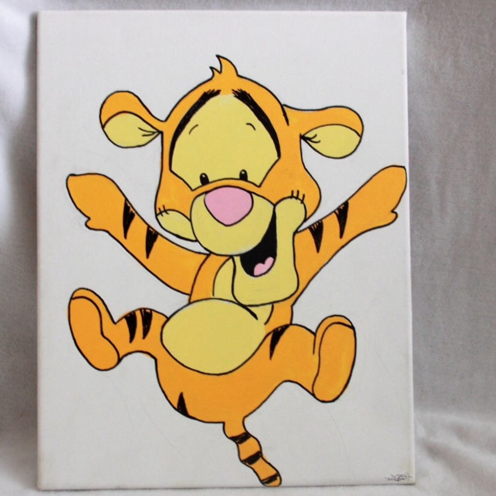 Baby tigger painting !